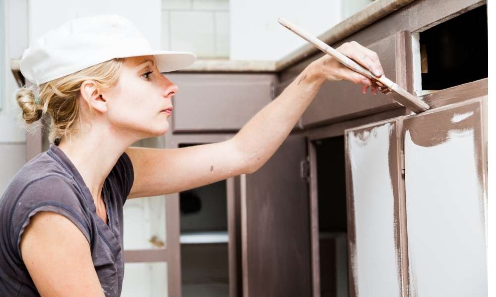 How to Repaint Kitchen Cabinets without Sanding